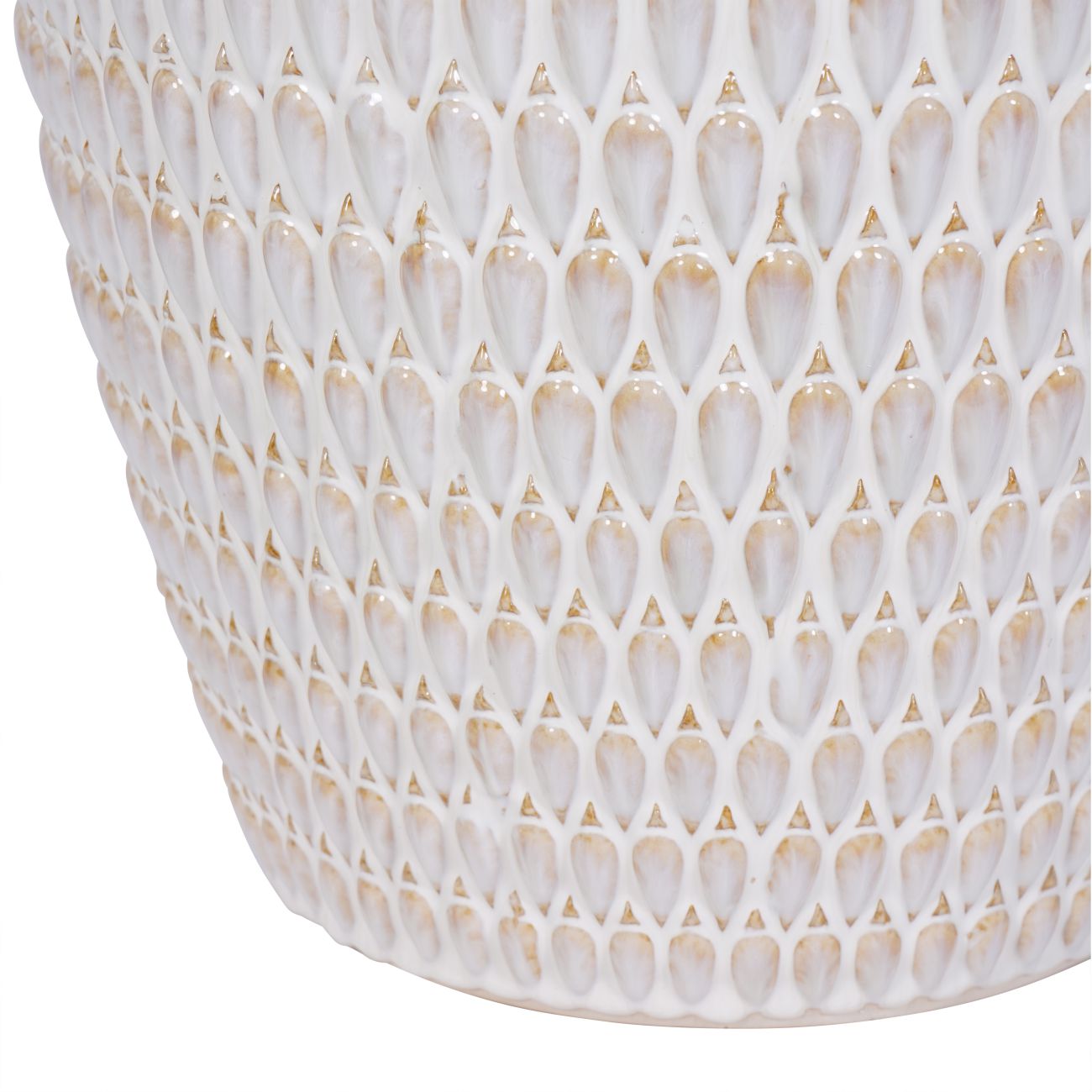 Mediterranean Reactive Glaze Ceramic Planter Cream Planter XL